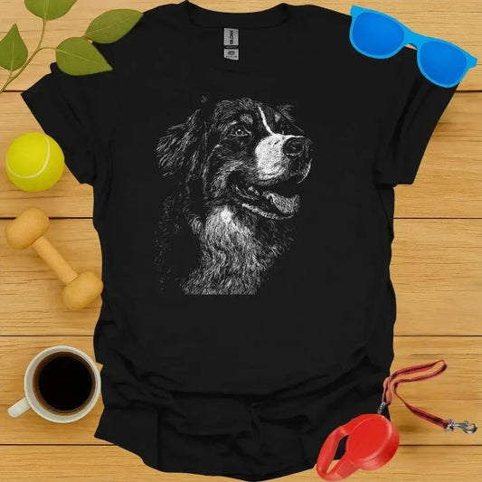 Bernese Mountain Dog Monochrome Portrait Tee