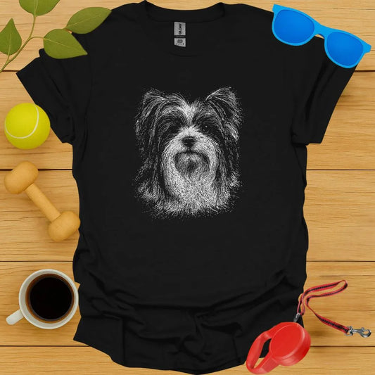 Biewer Terrier Sketch Portrait Tee