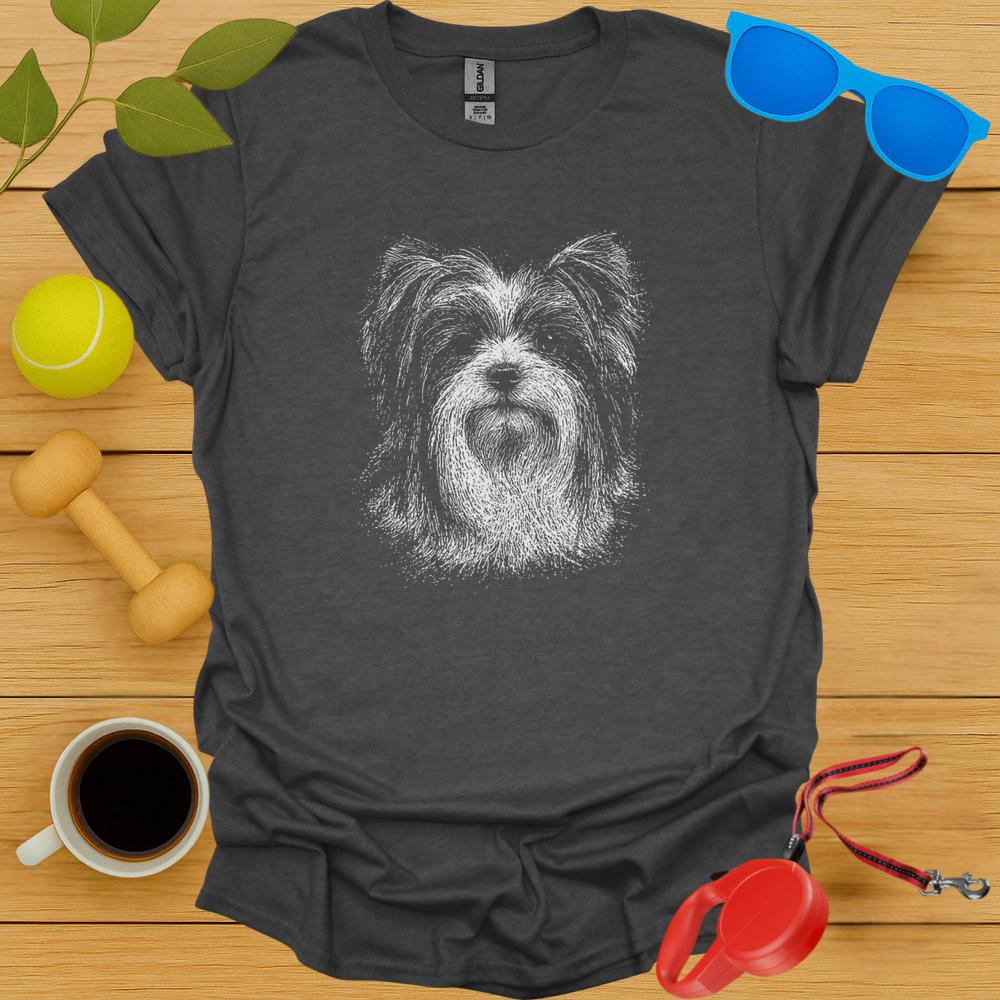 Biewer Terrier Sketch Portrait Tee