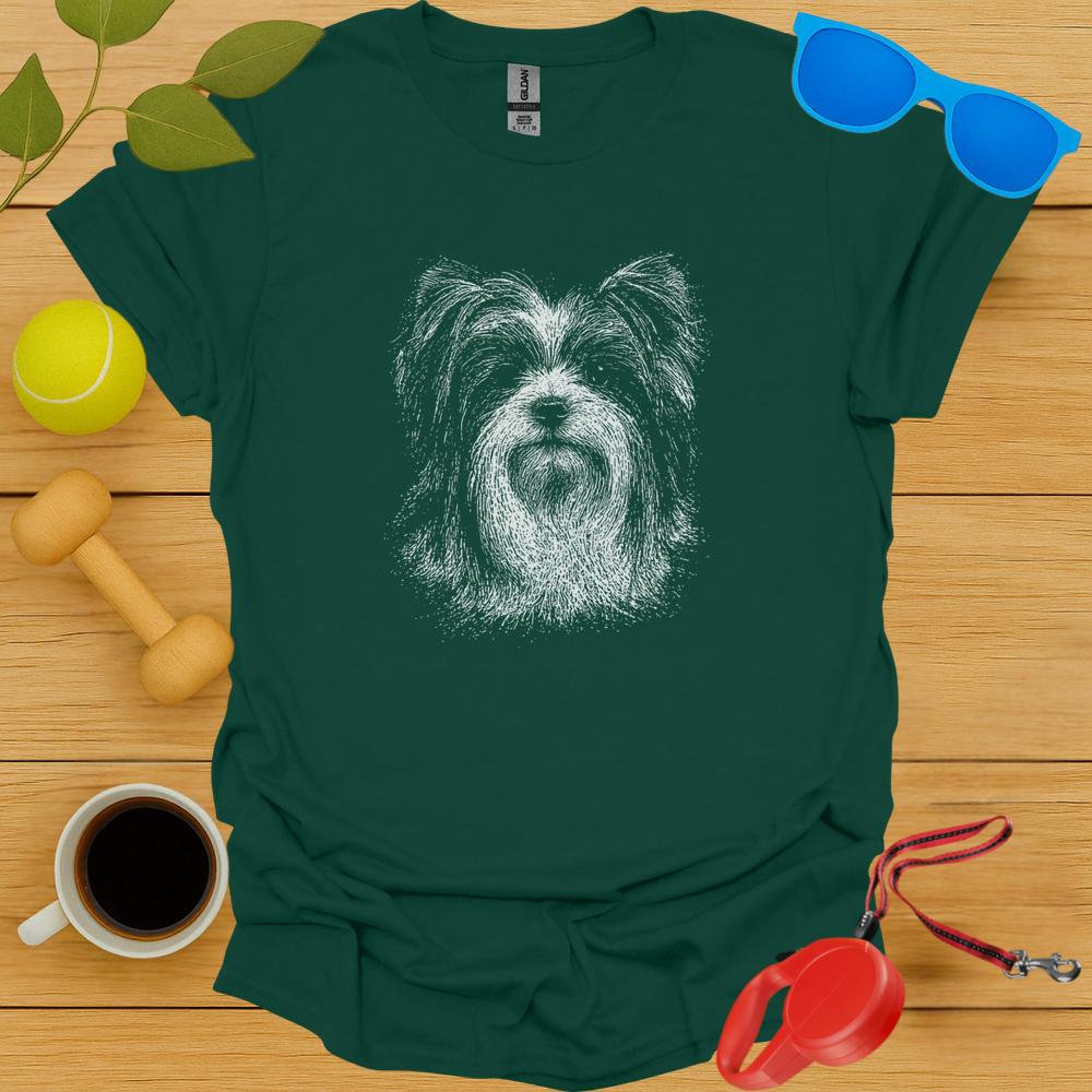 Biewer Terrier Sketch Portrait Tee