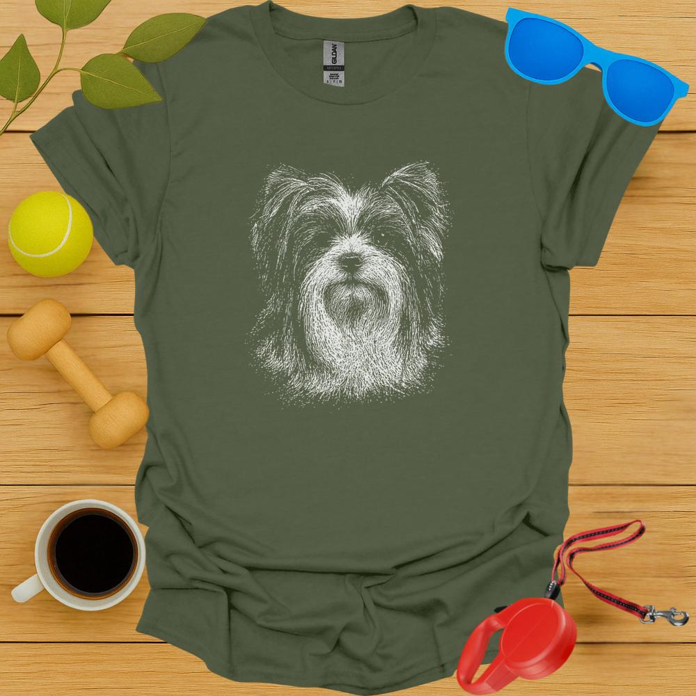 Biewer Terrier Sketch Portrait Tee