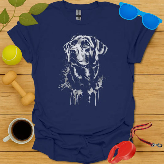 Black Lab Paint Drip Portrait