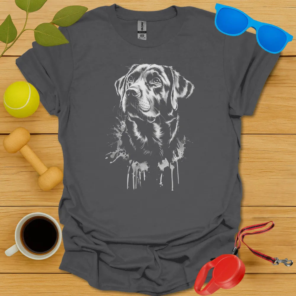 Black Lab Paint Drip Portrait