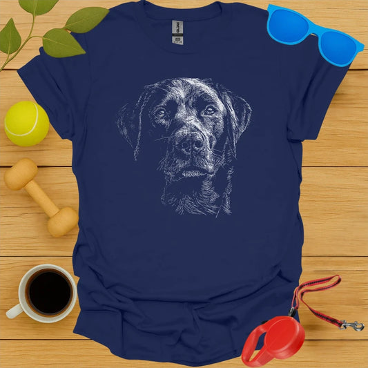 Black Lab Portrait T Shirt