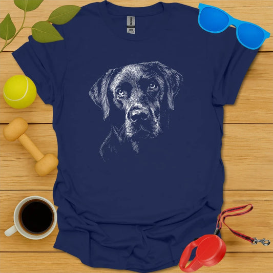 Black Lab Sketch Portrait Tee