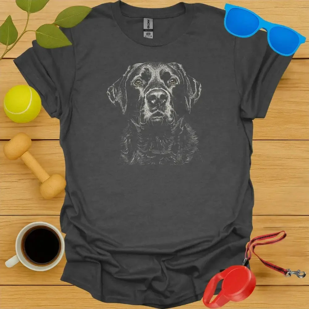 Black Lab Sketch Portrait Tee
