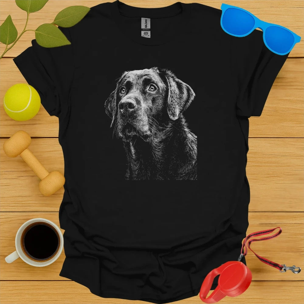 Black Lab Sketch T Shirt