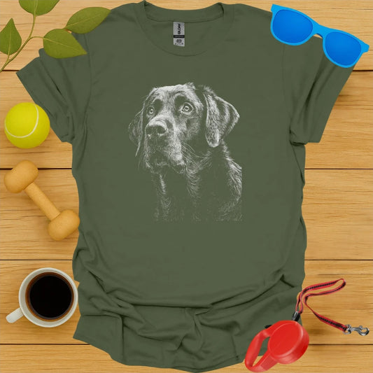 Black Lab Sketch T Shirt