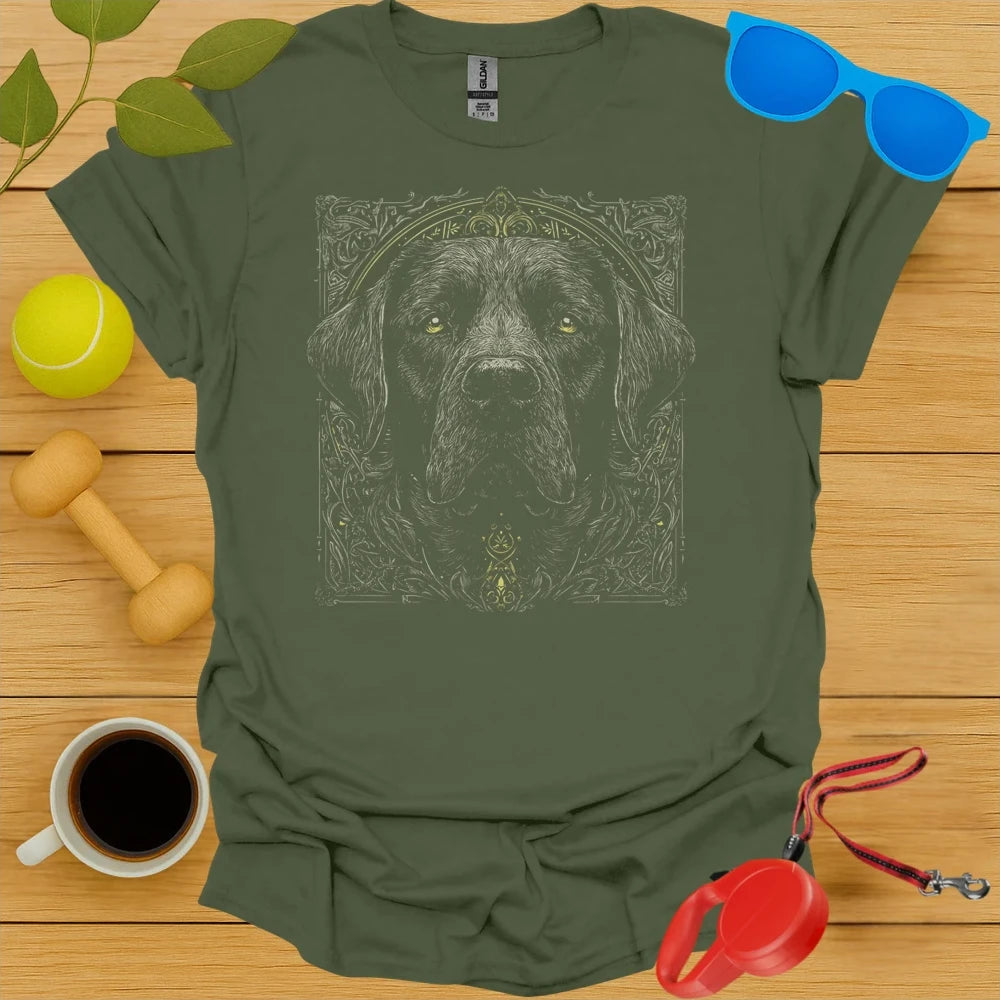 Black Lab Neo-Traditional Tattoo Portrait Tee