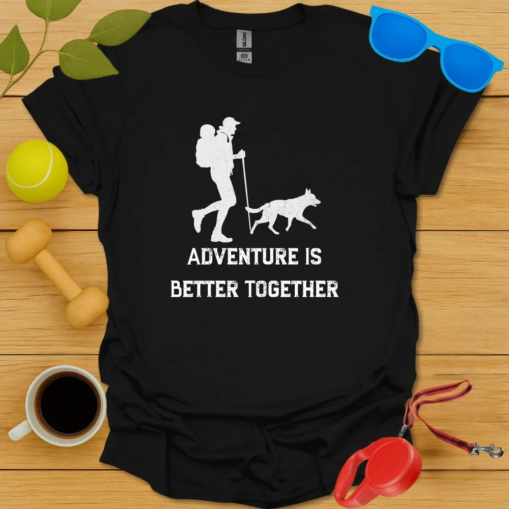 Adventure Is Better Together | Family Hiking Dog Shirt - Black