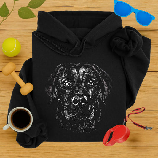 Labrador Retriever Monochrome Hoodie-Critter Lane