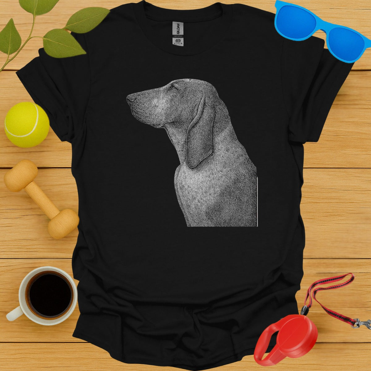 Hound Dog Minimalist Graphic Print Tee Shirt product