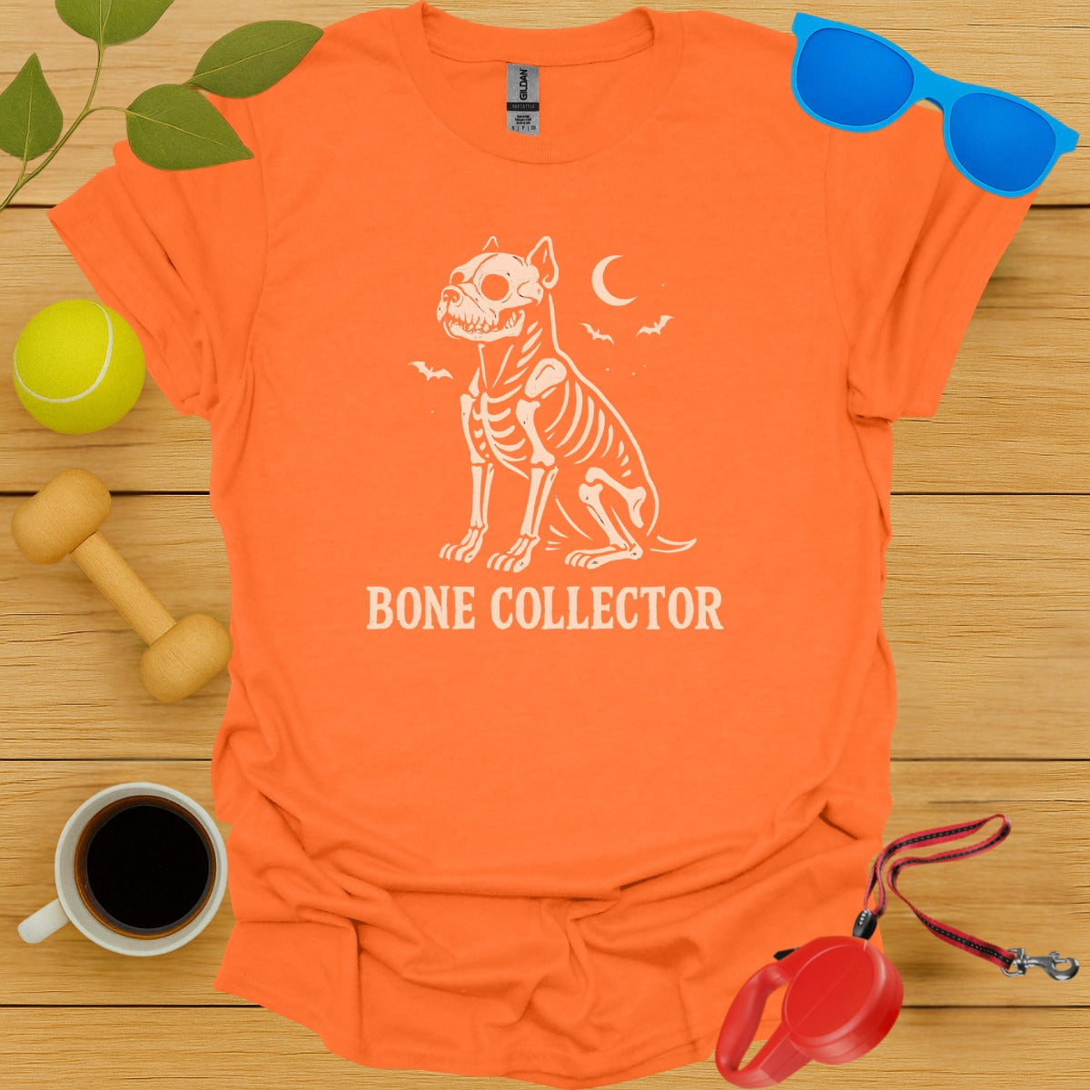 Skeleton Dog Bone Collector Graphic T Shirt product