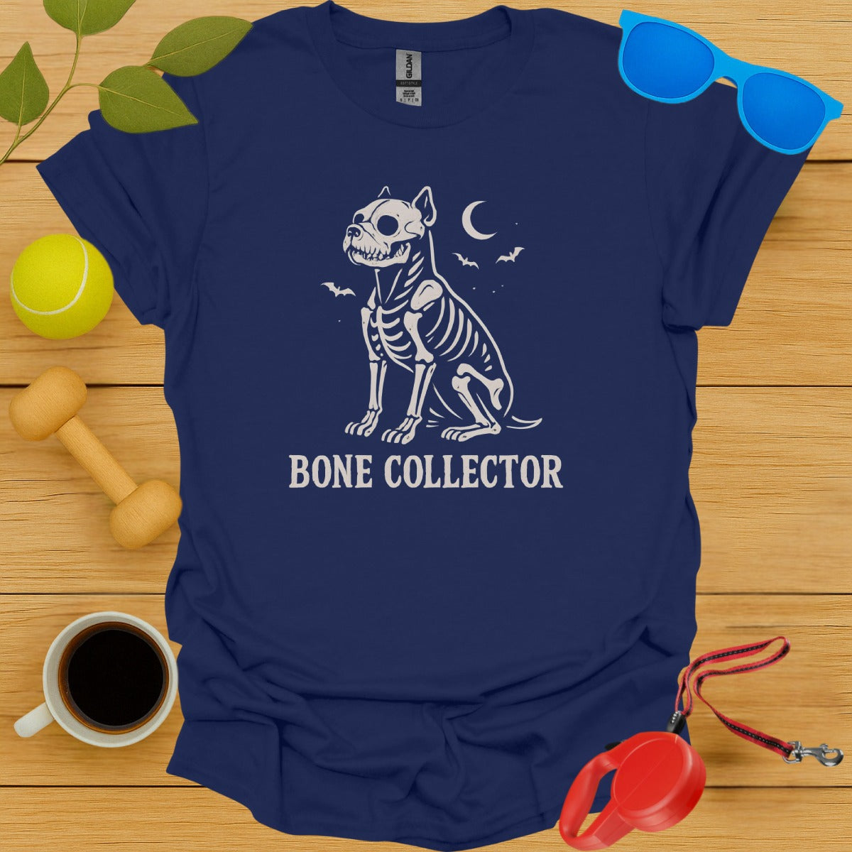 Bone Collector Dog Skeleton Graphic T-Shirt Halloween product