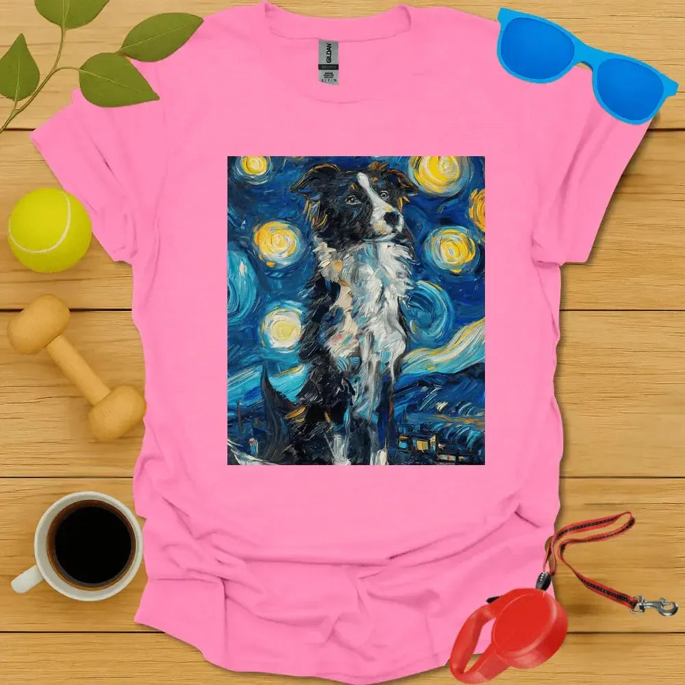 Border Collie Van Gogh Portrait