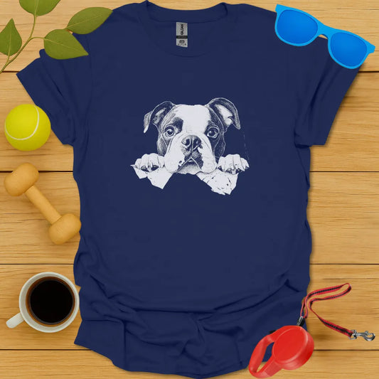 Boston English Bulldog Peaking Tee