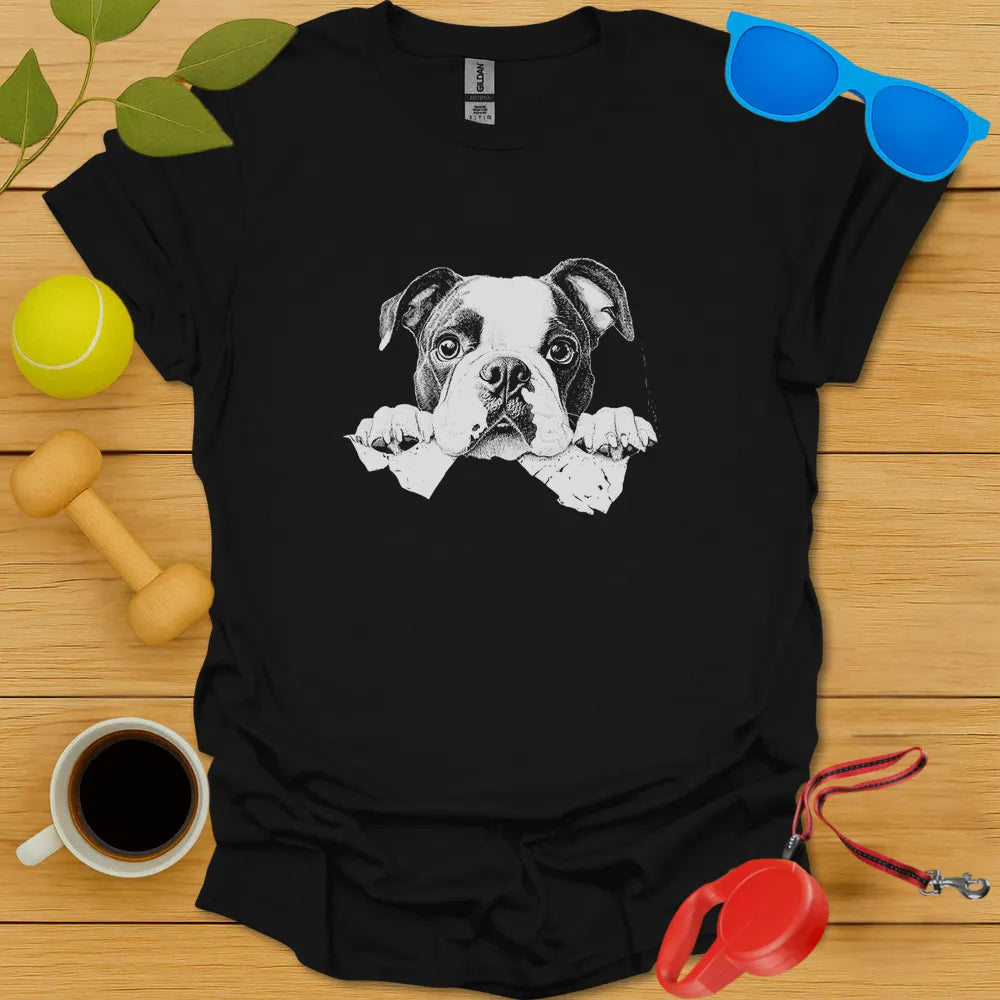 Boston English Bulldog Peaking Tee