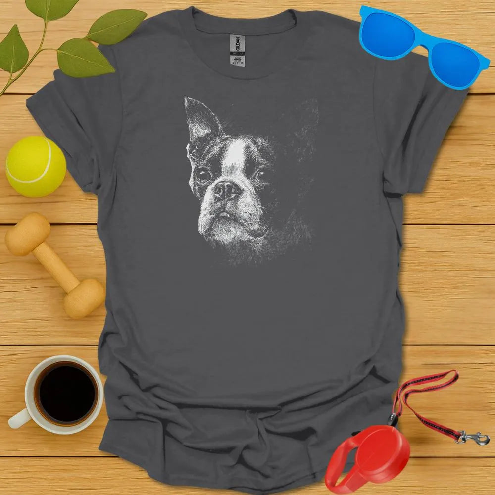 Boston Terrier Portrait T Shirt