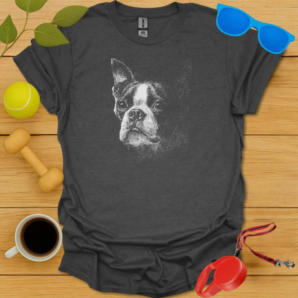 Boston Terrier Portrait T Shirt