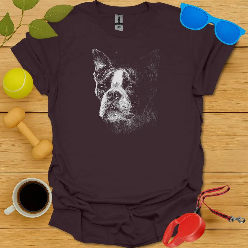 Boston Terrier Portrait T Shirt