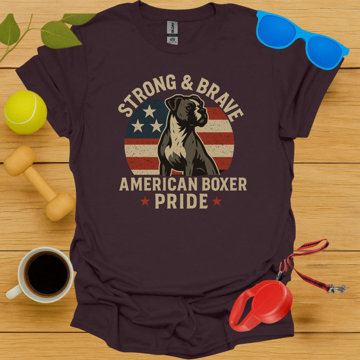 Strong Brave American Boxer Pride T-shirt product
