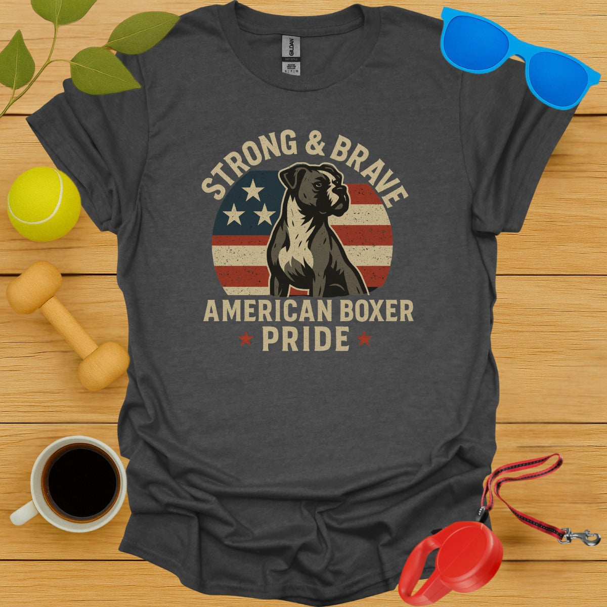 Strong and Brave American Boxer Pride Shirt product