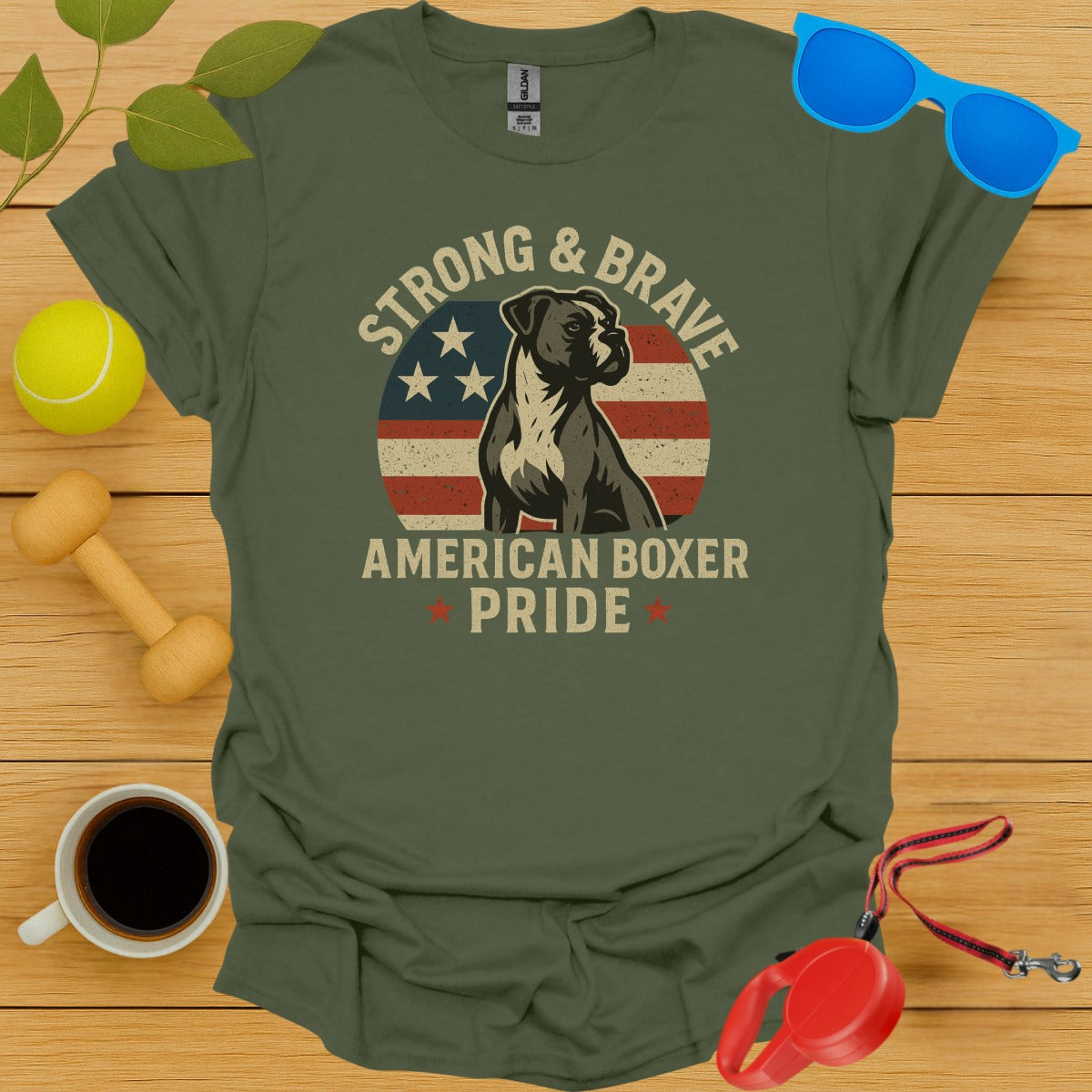 Strong Brave American Boxer Pride Graphic T-shirt product