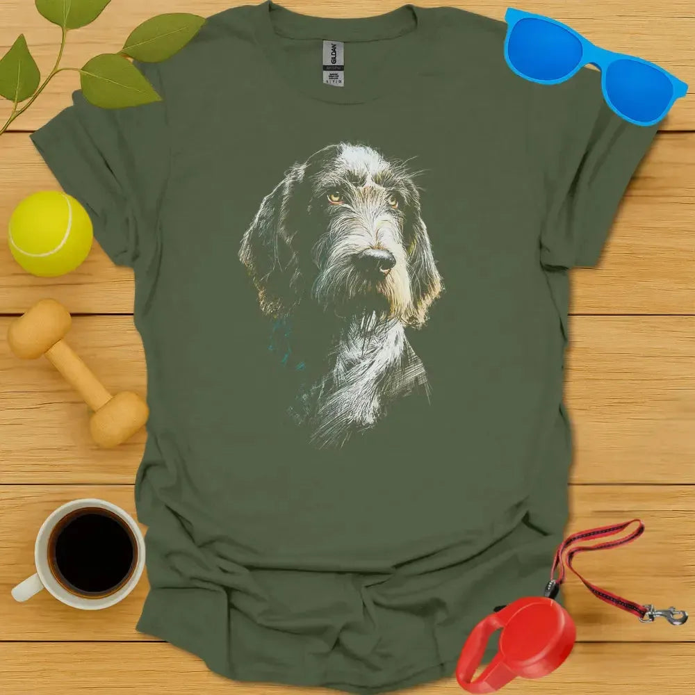 Brown Roan Spinone Portrait T-Shirt
