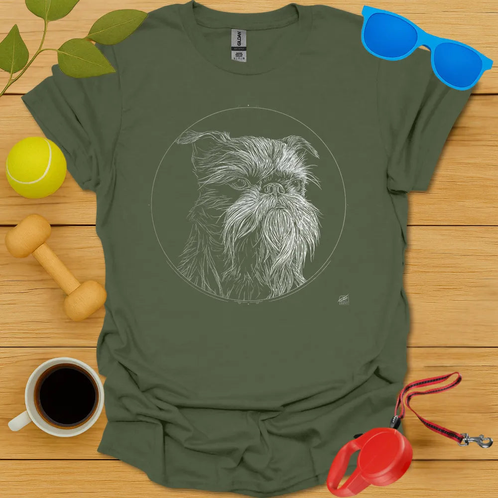 Brussels Griffon Monoline Portrait Tee