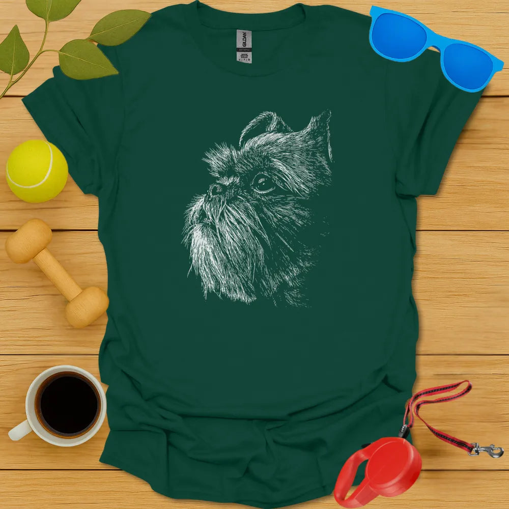 Brussels Griffon Negative Space Tee