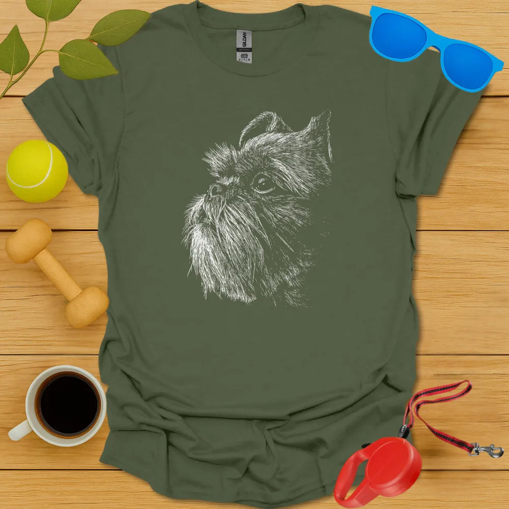 Brussels Griffon Negative Space Tee