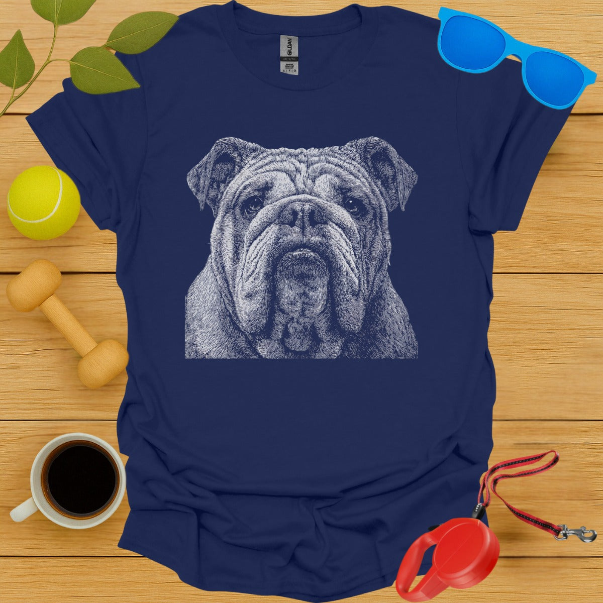 Bulldog Print Classic Crewneck T-Shirt product type