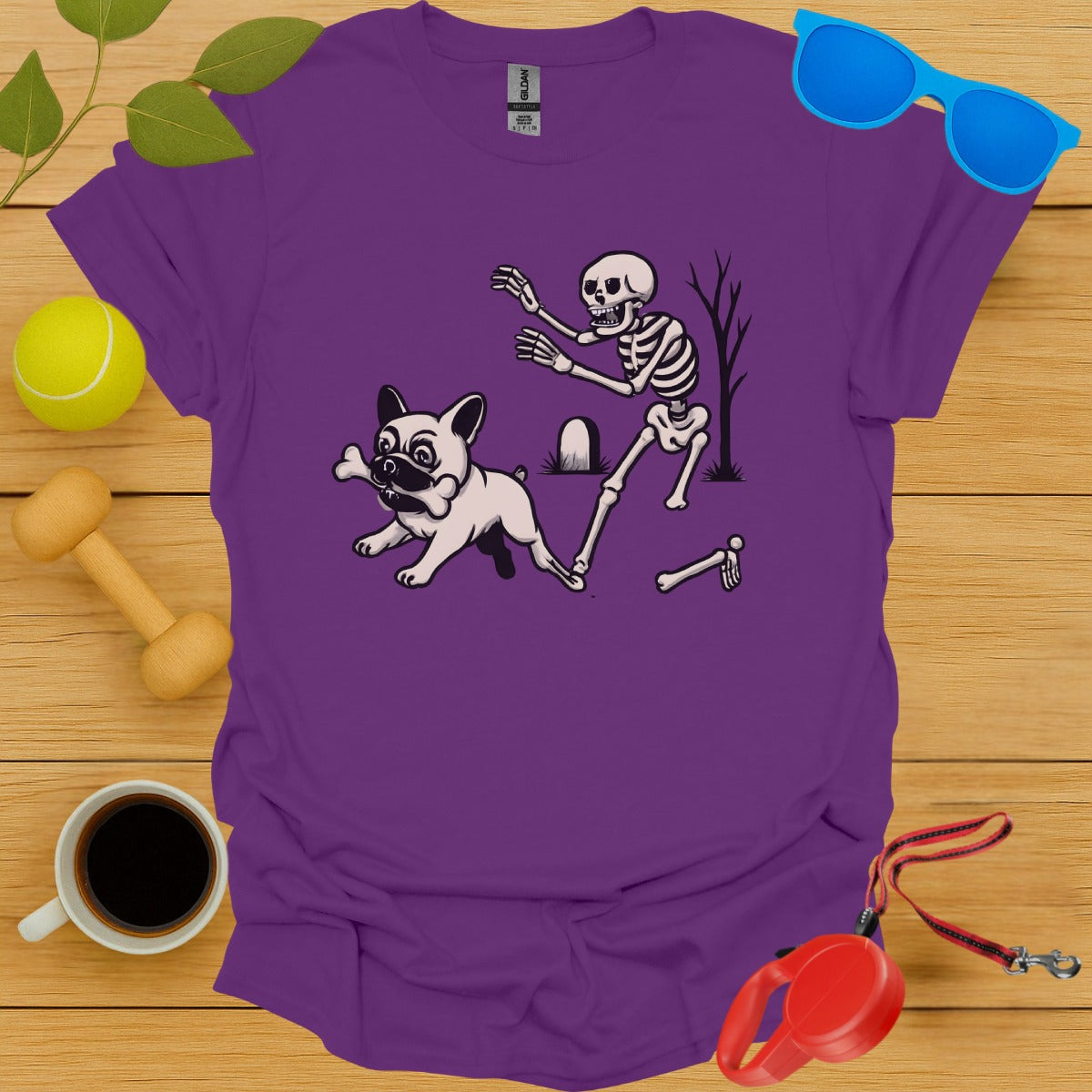 Halloween Skeleton Chase Graphic T-Shirt product type