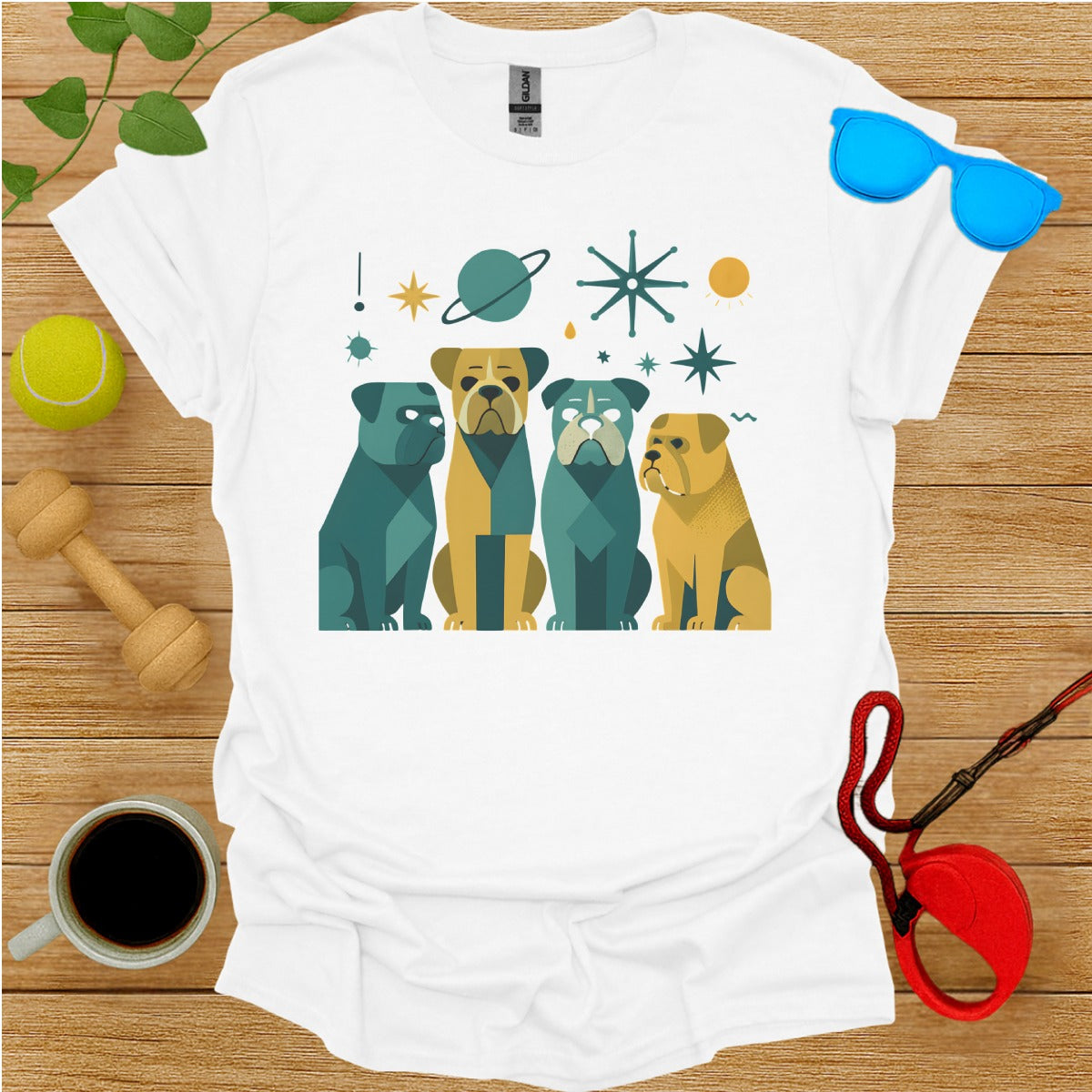 Cute Dogs Space Exploration Graphic Tee