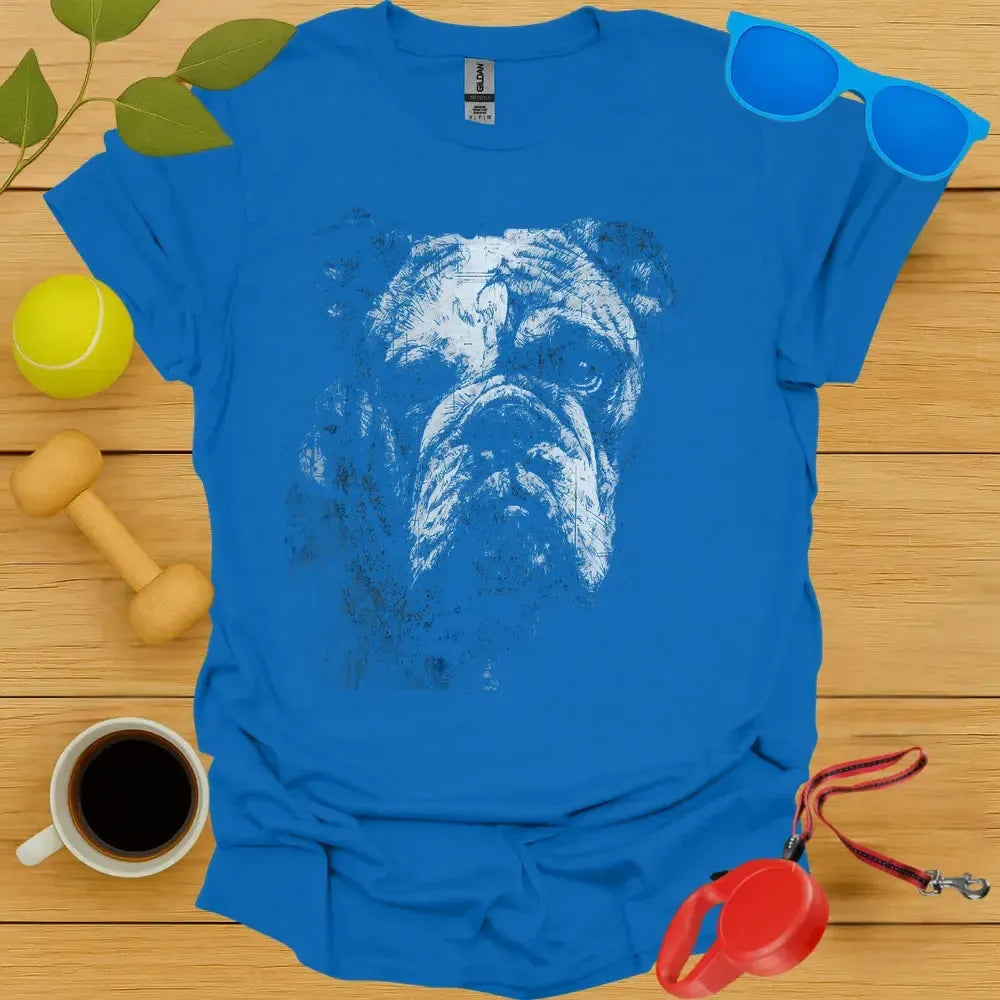 Bulldog Portrait Sketch Tee