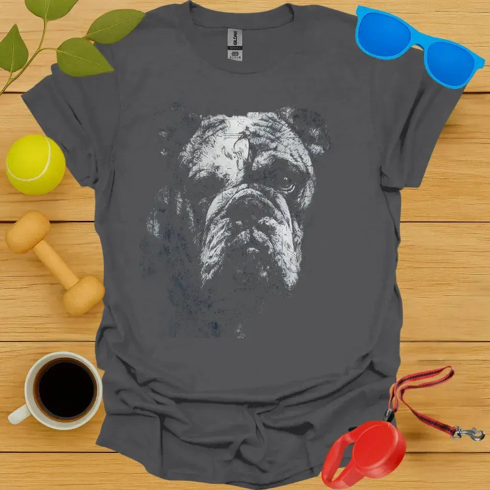Bulldog Portrait Sketch Tee