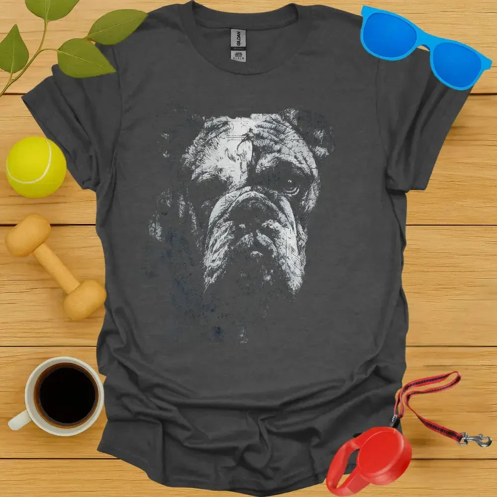 Bulldog Portrait Sketch Tee