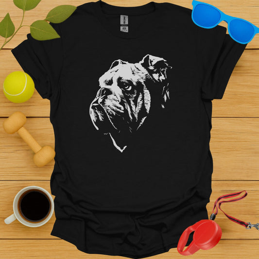 Bulldog Print Graphic Tee Perfect Casual Shirt product