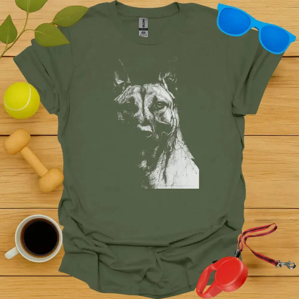 Bullherder Dog Portrait T Shirt