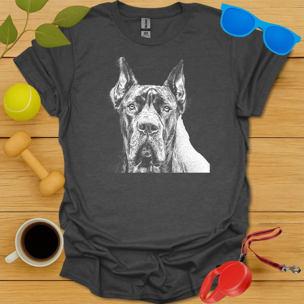 Cane Corso Portrait Drawing Tee