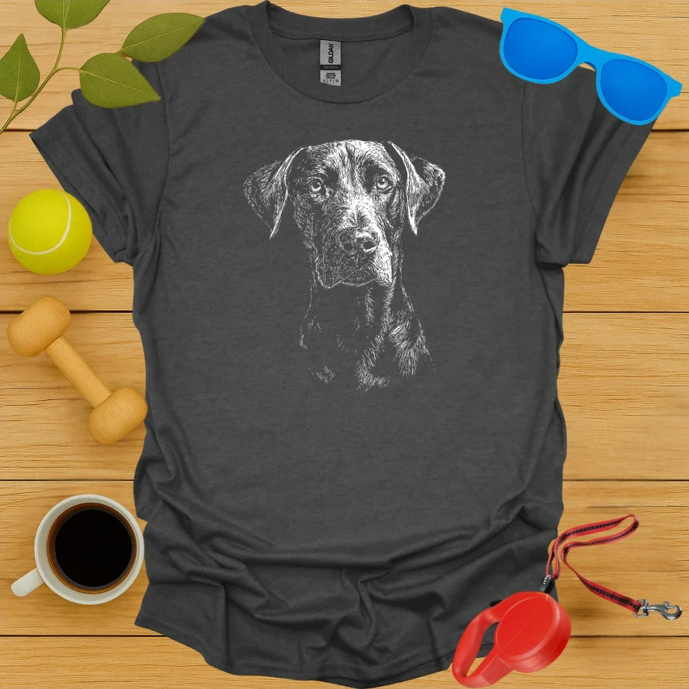 Catahoula Portrait Sketch T Shirt