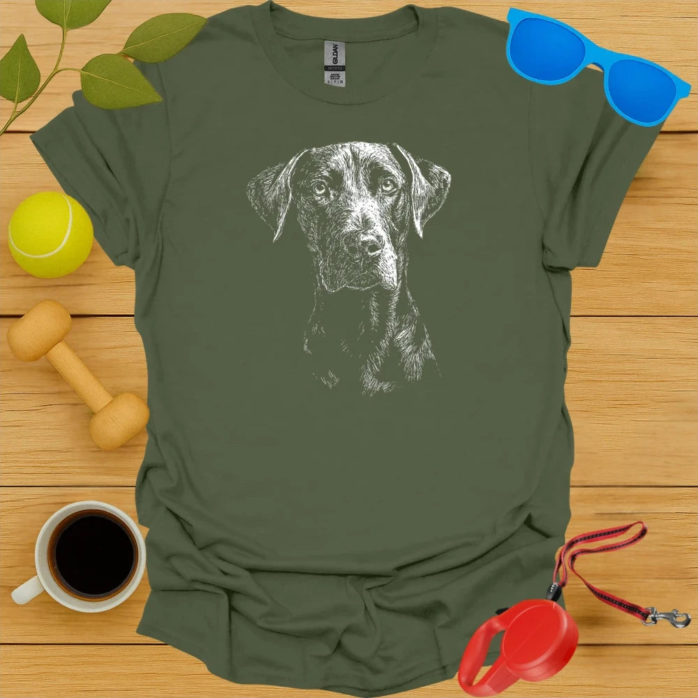 Catahoula Portrait Sketch T Shirt