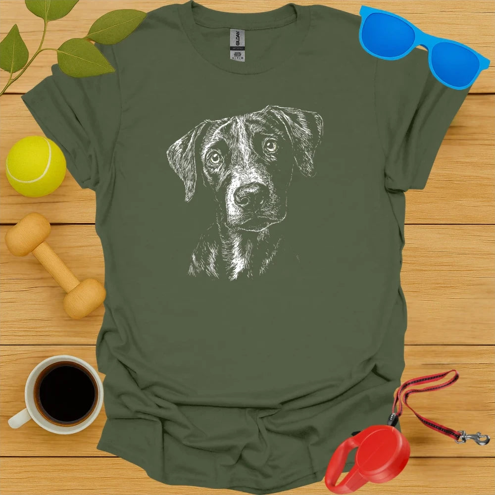 Catahoula Portrait Sketch Tee