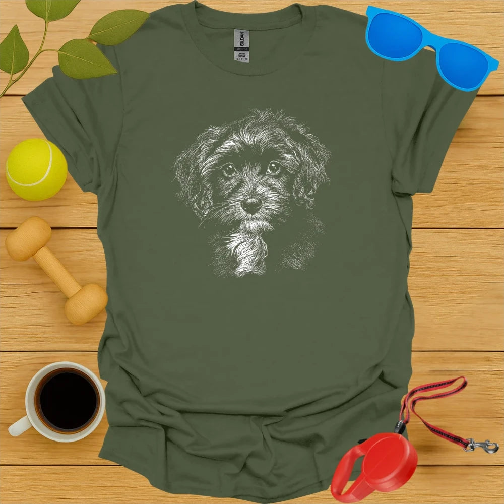 Cavapoo Portrait Sketch Tee 6