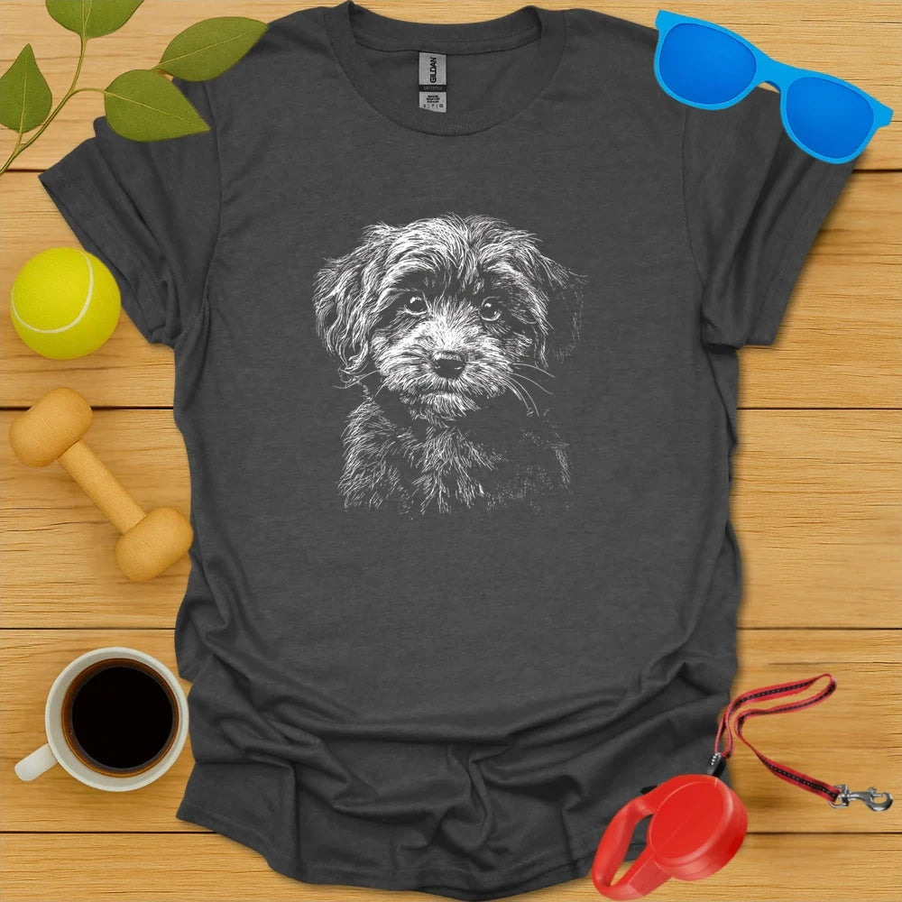 Cavapoo Sketch Portrait Tee