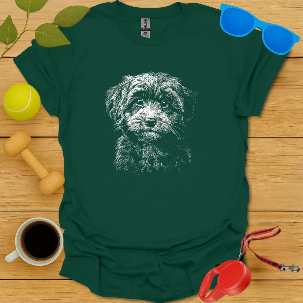 Cavapoo Sketch Portrait Tee