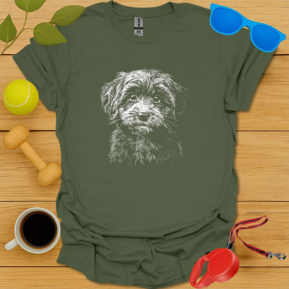 Cavapoo Sketch Portrait Tee