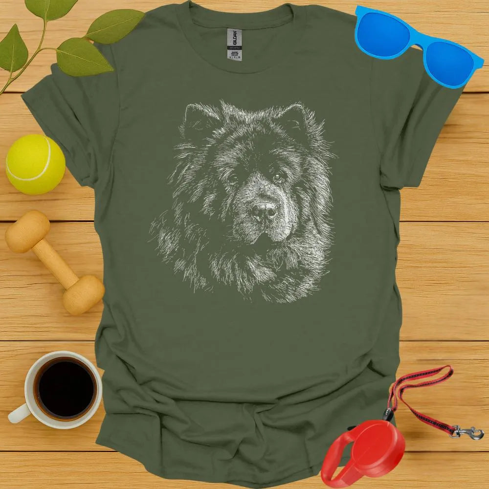 Chow Chow Sketch Portrait Tee
