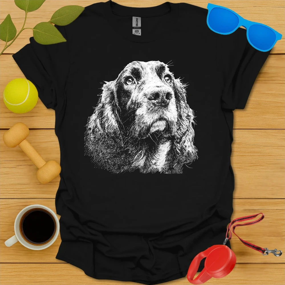 Cocker Spaniel Drawing Tee