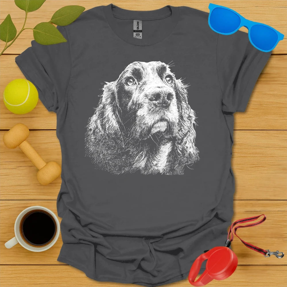 Cocker Spaniel Drawing Tee